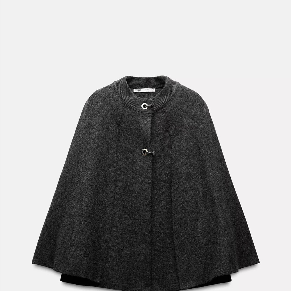 Zara knit cape coat